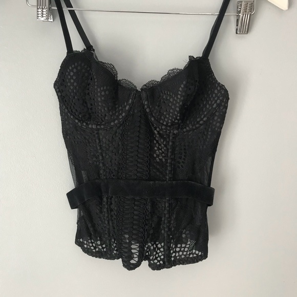Victoria’s Secret Black Lace bustier top - Picture 2 of 8